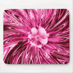Mousepad abstrakte Linien lila Blume