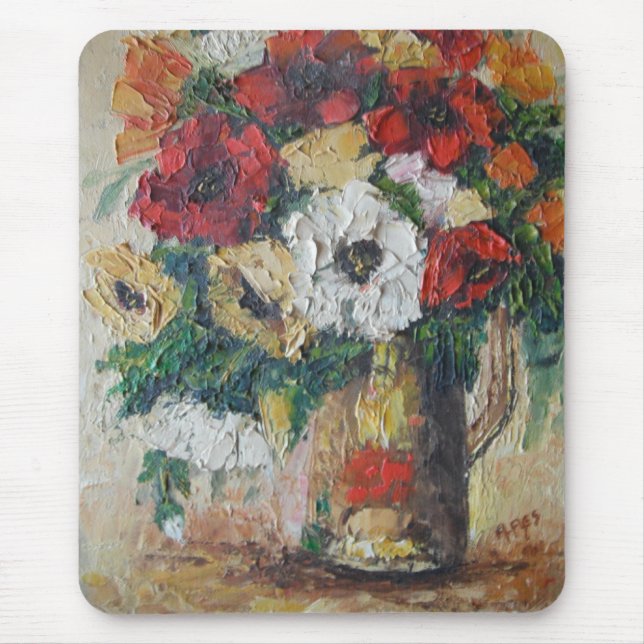 Mousepad Ann Hayes Gemälde Blume Mix Delight (Vorne)