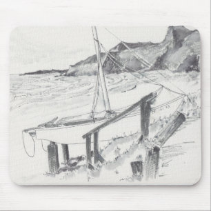 Mousepad Aquarellskizze "Crystal Cove"
