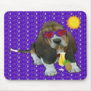 Mousepad Baby Basset Hop Sommerzeit