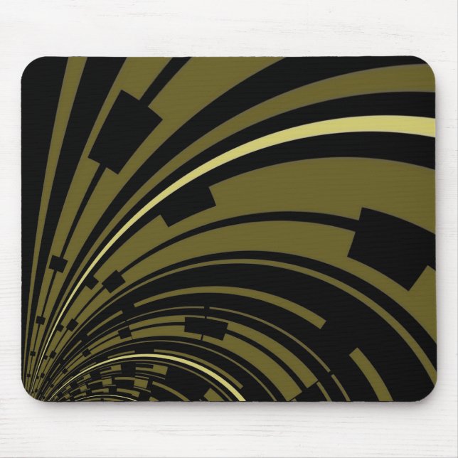 Mousepad Black Green Gold Deko (Vorne)