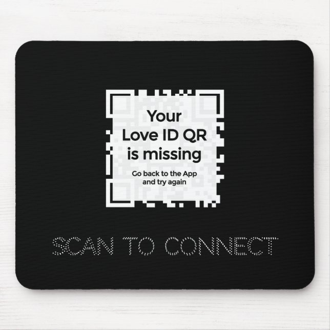 Mousepad - BLACK - QR - GLAM-Sammlung (Vorne)