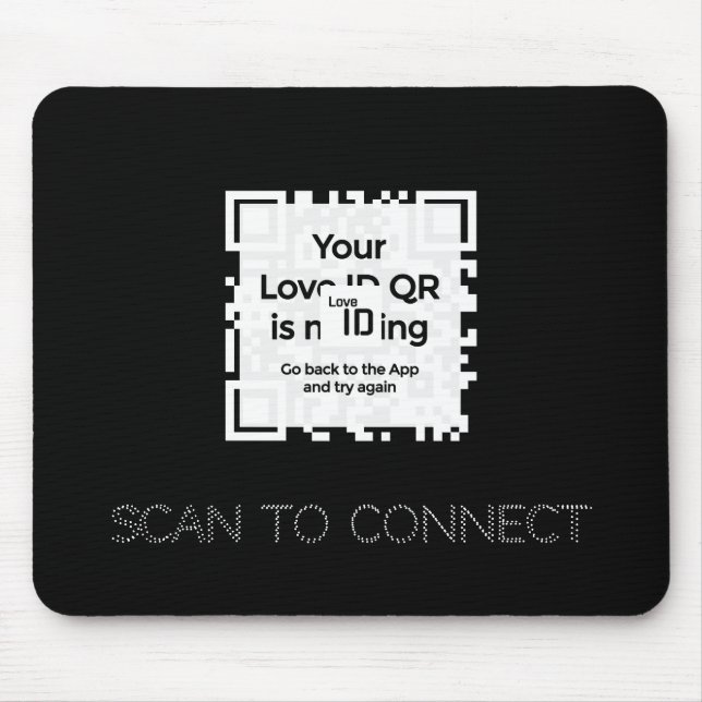 Mousepad - BLACK - QR - GLAM-Sammlung (Vorne)
