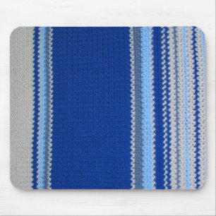 Mousepad - Blaue Streifen in Crochet