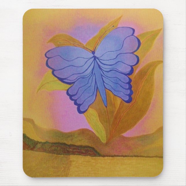 MOUSEPAD, BLAUER SCHMETTERLING MOUSEPAD (Vorne)