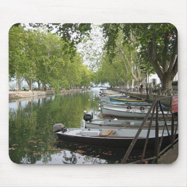 Mousepad: Boote, Kanal, See Annecy, Frankreich Mousepad (Vorne)