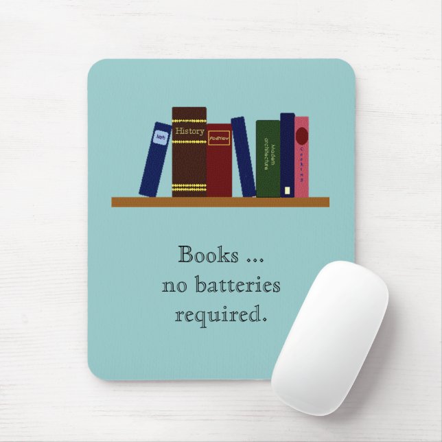 Mousepad - Bücher ... keine Batterien erforderlich (Mit Mouse)