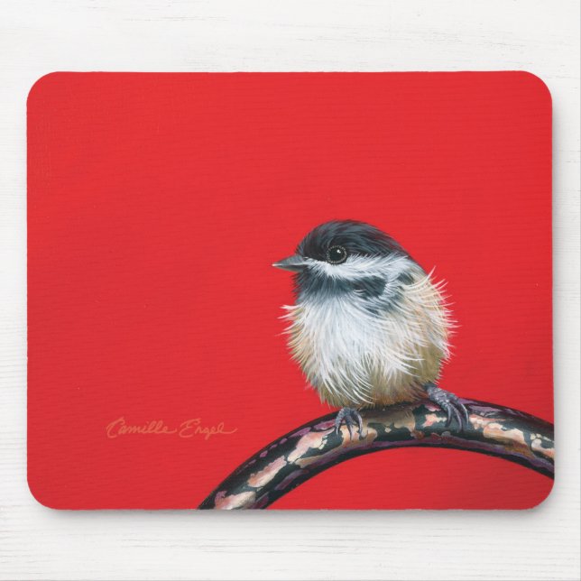 Mousepad "Chickadee" durch Camille Engel (Vorne)