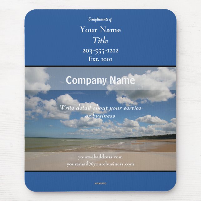 Mousepad Cloudy Beach - HAMbyWG (Vorne)
