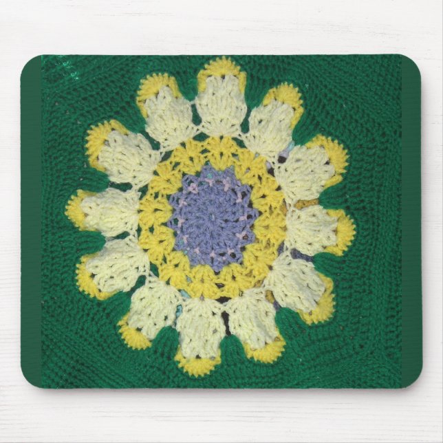 Mousepad - Daisy in Crochet (Vorne)