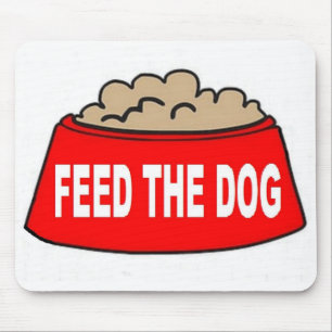 Mousepad Dog Food Bowl Red Fütterte den Hund