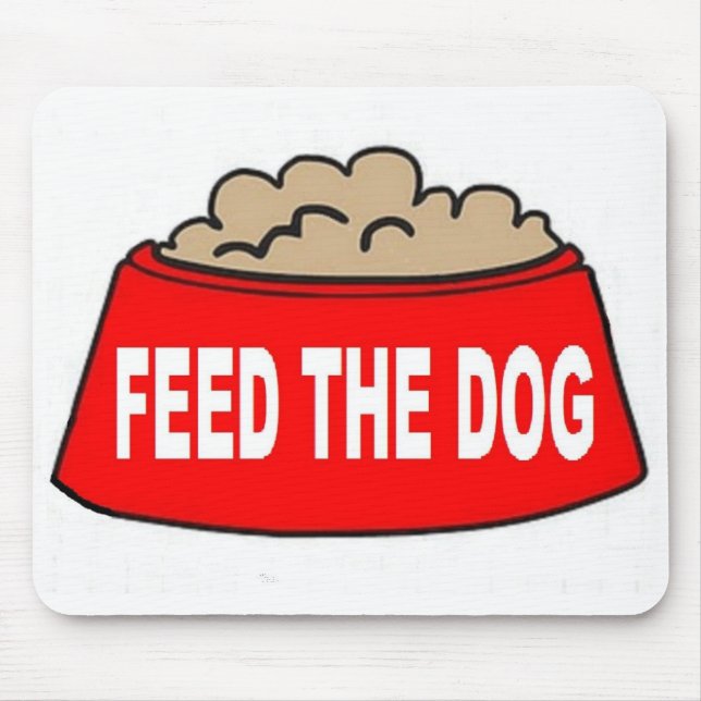 Mousepad Dog Food Bowl Red Fütterte den Hund (Vorne)