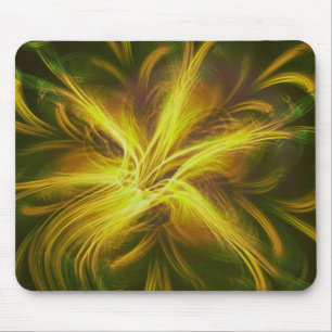 Mousepad Fraktal Blume Yellow Palette