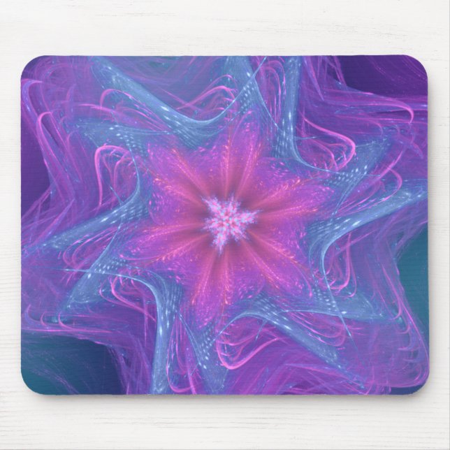 Mousepad Fraktal Delikate Cyan Palette (Vorne)