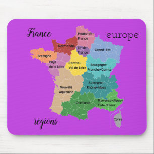 Mousepad „französische Regionen "