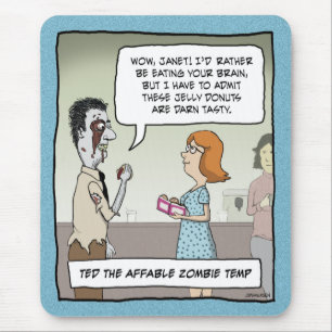 Mousepad Funny: Büro Zombie
