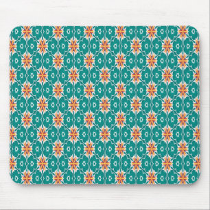 Mousepad für geometrische Muster grün und orange