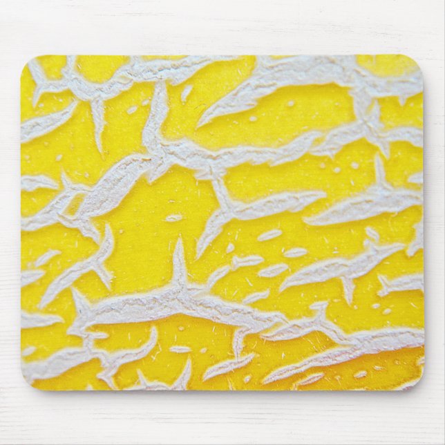 Mousepad gelb graues Melonenraft (Vorne)
