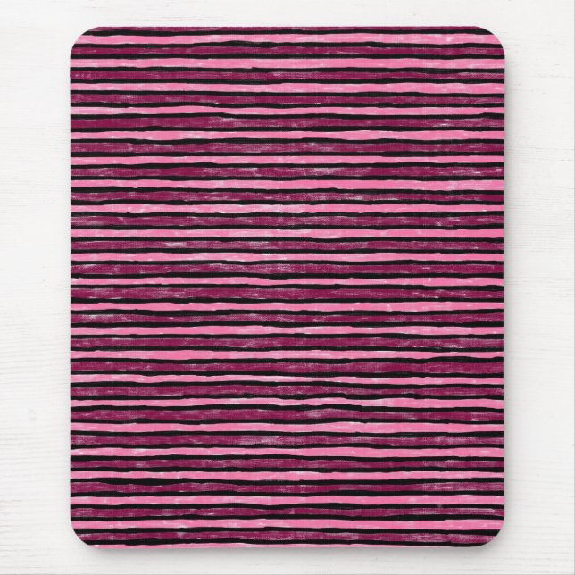 Mousepad, gestrichene Streifen, PInk und Magenta Mousepad (Vorne)