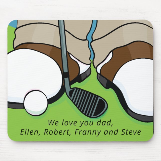 Mousepad Golfer auf dem Grünen (Vorne)