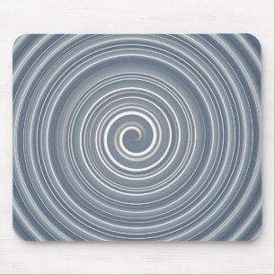 Mousepad grau-weiß Spirale