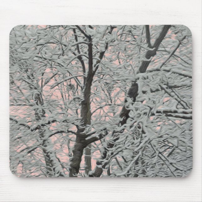 Mousepad großer Baum im Schnee (Vorne)