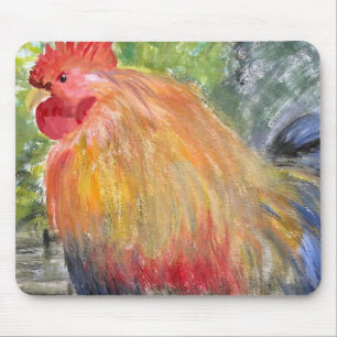 Mousepad Hahn-/Huhn-Kunst