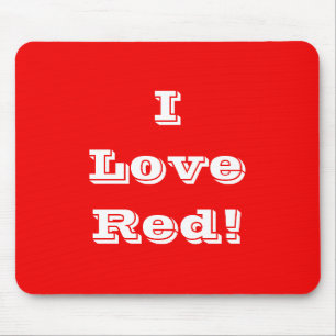 Mousepad I Liebe Red