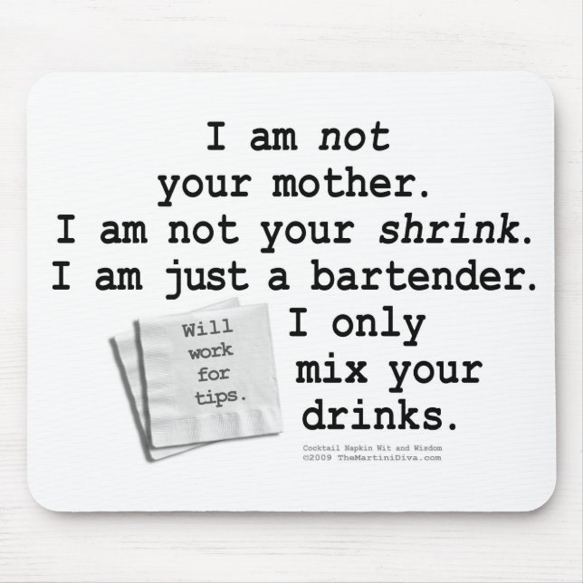 Mousepad - Ich bin BARKEEPER (Vorne)