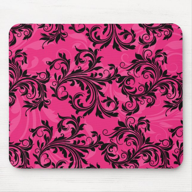Mousepad in Pink und Schwarz (Vorne)