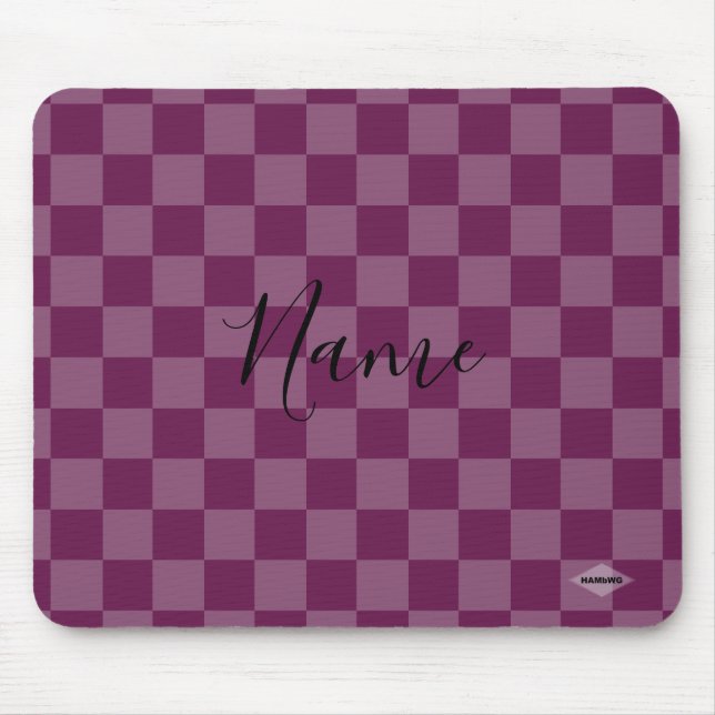 Mousepad in Raspberry Schachbrett HAMbWG (Vorne)
