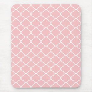 Mousepad in Rosa und Weiß-Quatrefolie
