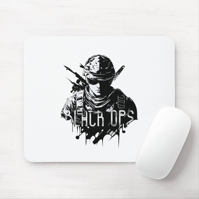 Mousepad in Schwarz und Weiß (Mit Mouse)