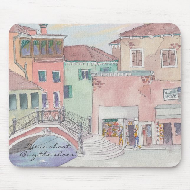 Mousepad "Italien/Aquarellbilder" (Vorne)