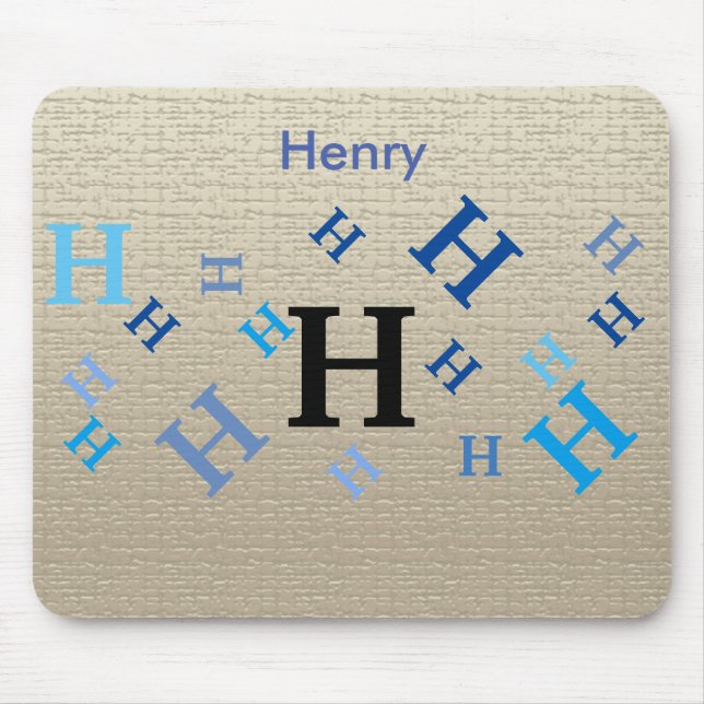 Mousepad - Jumbled Letters with Name in Blue (Vorne)