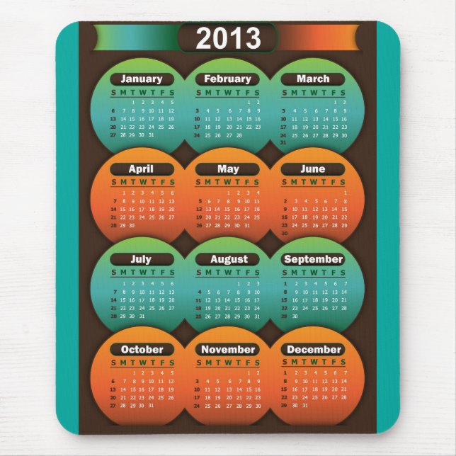 Mousepad Kalender 2013 (Vorne)
