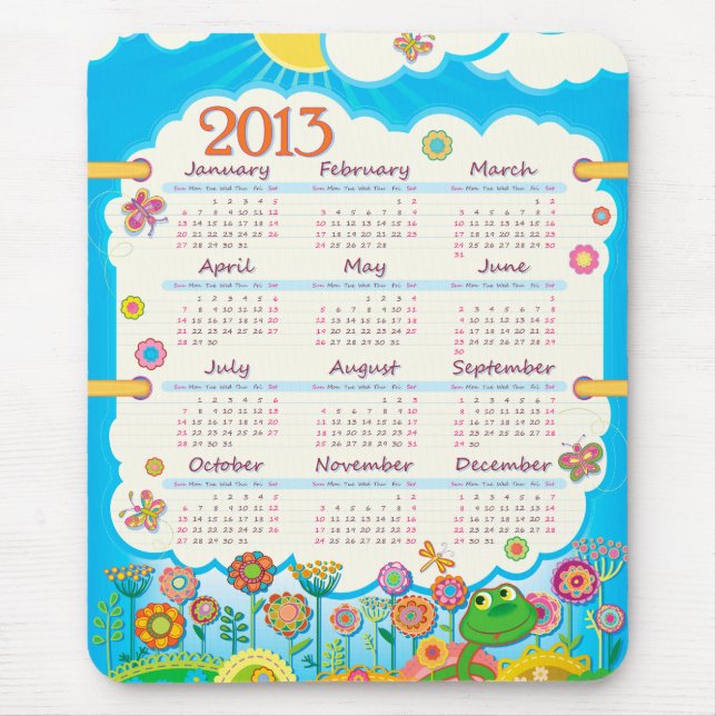 Mousepad-Kalender 2013 3 Mousepad (Vorne)