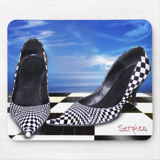 Mousepad-Karierter entworfener Schuh Mousepad (Vorne)