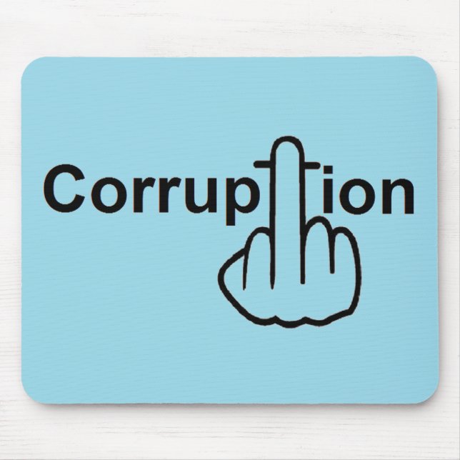 Mousepad Korruption Ist zum Kotzen (Vorne)