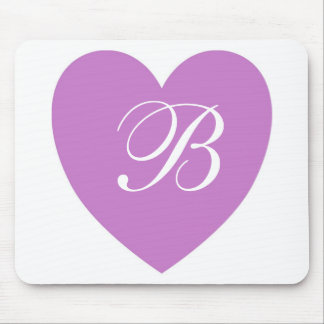 Mousepad lila Heft Monogram