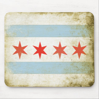 Mousepad mit beunruhigtem Chicago-Flaggen-Druck