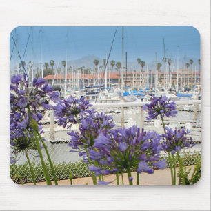 Mousepad mit blauen Agapanthus-Blumen