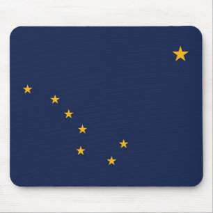 Mousepad mit der Fahne des Staat Alaska - USA