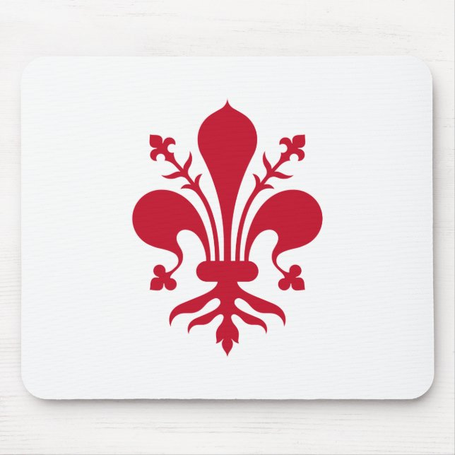 Mousepad mit der Fahne von Florenz, Toskana (Vorne)