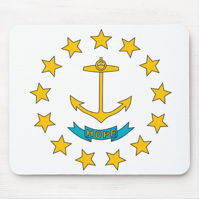 Mousepad mit der Fahne von Rhode Island Staat - US (Vorne)