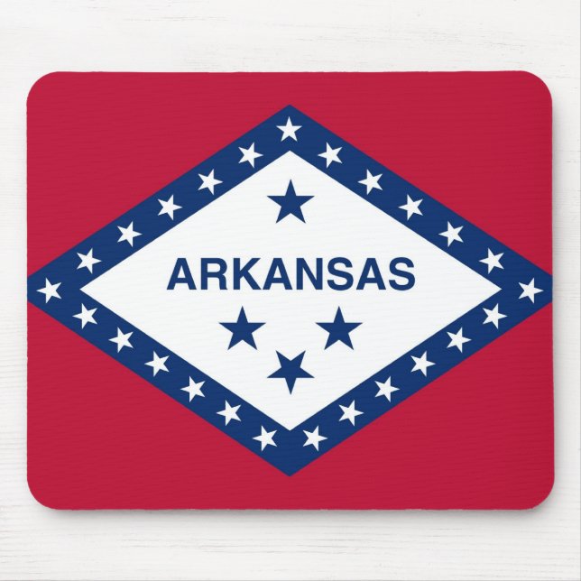 Mousepad mit der Flagge von Arkansas Staat - USA (Vorne)
