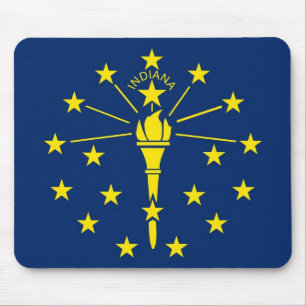 Mousepad mit der Flagge von Indiana Staat - USA