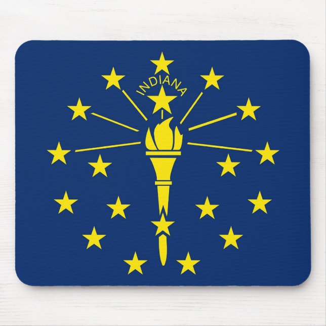 Mousepad mit der Flagge von Indiana Staat - USA (Vorne)
