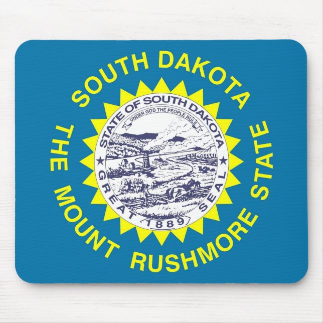 Mousepad mit der Flagge von South Dakota Staat - U (Vorne)