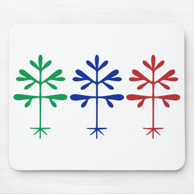 Mousepad mit Dreifach-Sapling-Grafik (Vorne)